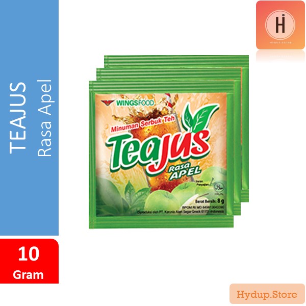 

Teajus Minuman Serbuk Teh Rasa Apel Renceng isi 10 Sahset @ 7 Gr