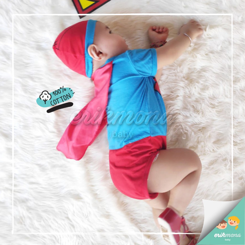 ❤️ baju bayi jumper bayi ❤️ lucu karakter superhero superman imut ❤️