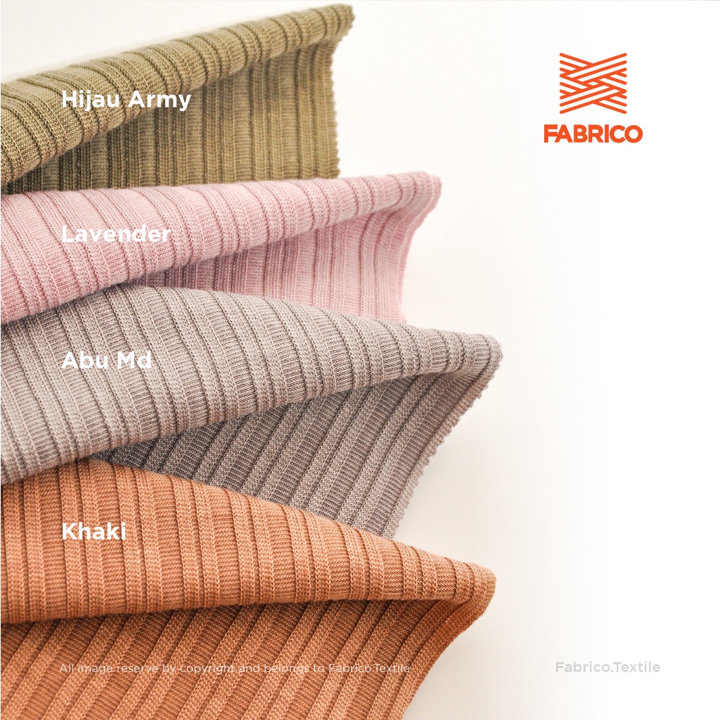 KAIN RIB KNIT SPANDEX FIORE (GRADE A ; PREMIUM)