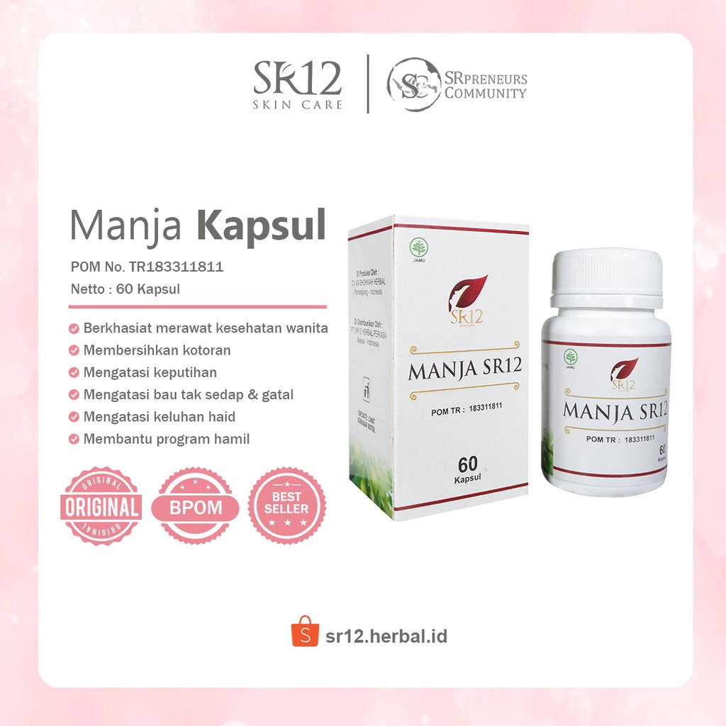 MANJAKANI SR12 / SOLUSI KEPUTIHAN / PELANCAR HAID / PROMIL / MANJA SR12 / MANJAKANI OBAT KEPUTIHAN