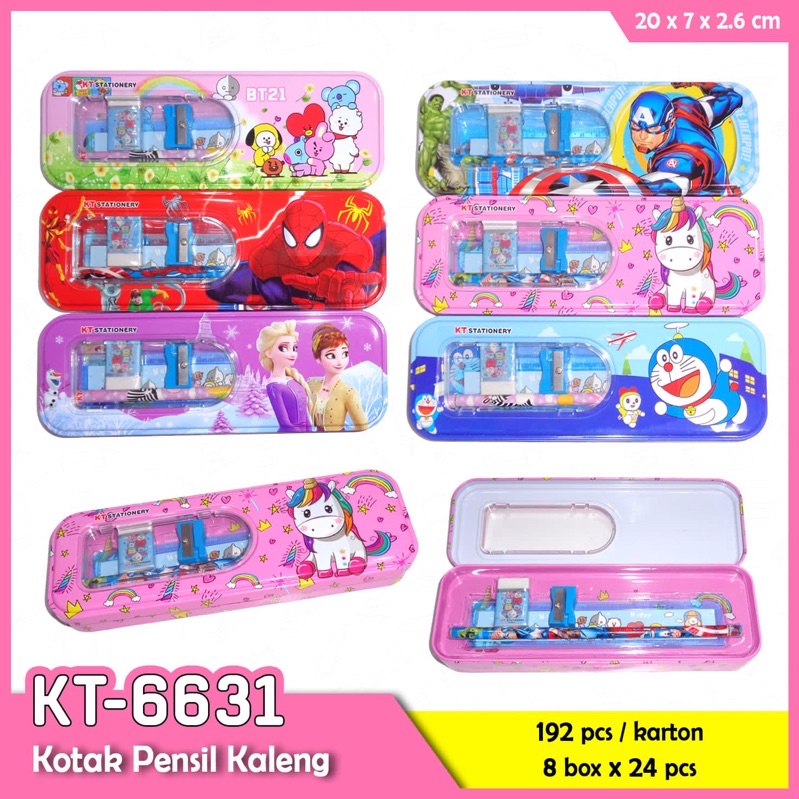 

Pencil case kaleng isi set motif disney satuan