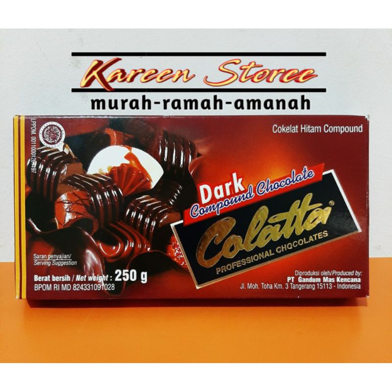 

Coklat Colatta dark compound | Coklat batang merk Colatta kemasan 250g