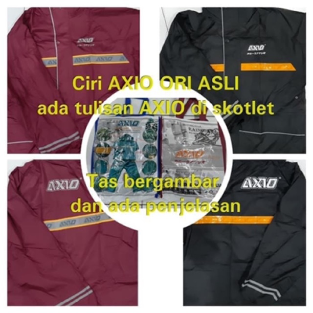 Jas Hujan Axio Original setelan