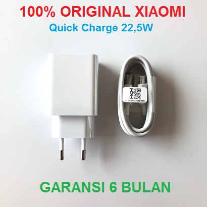 XIAOMI Charger 22.5W MDY-11-EP + Type C Redmi Note 7 8 Pro Original