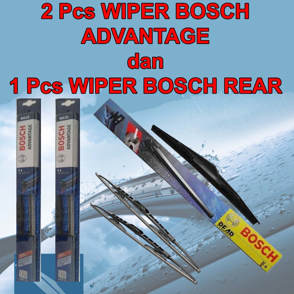 Jual WIPER BOSCH ADVANTAGE ERTIGA 3Pcs (kn-kr Dan Blkg) Original ...