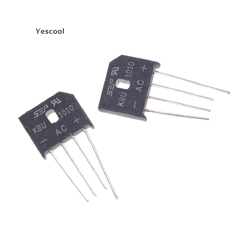 Yescool 2PCS KBU1010 10A 1000V Single Phases Diode Bridge Rectifier .