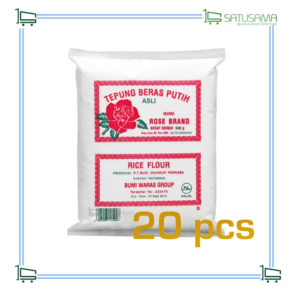 

Tepung Beras Putih Rose Brand 500gr (20 pcs) / satusama