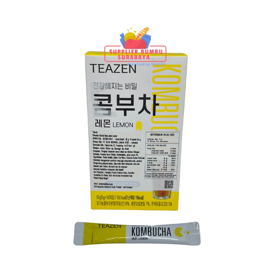 Teazen Kombucha Tea Teh Diet Detox Korea Citron Berry Lemon Kemasan BOX isi 10 Sachet