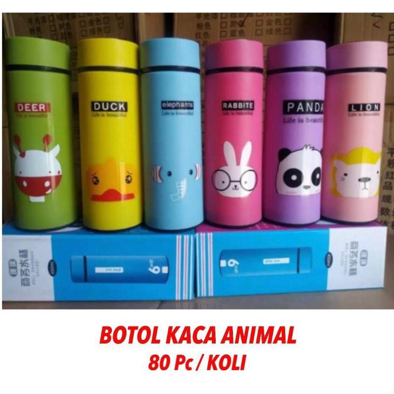 BOTOL MINUM / BOTOL KACA / BOTOL ANIMAL UNTUK SOUVENIR CL Diva store