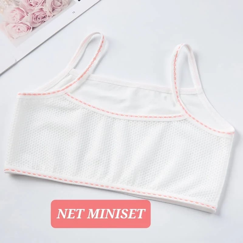 BAJUKIDDIE NET MINISET PAKAIAN DALAM ANAK CEWEK SD SMP REMAJA KATUN IMPOR NOT SOREX ADEM