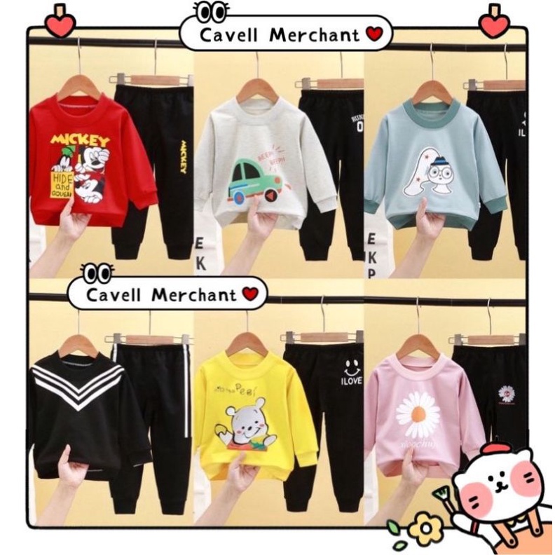Cavell Merchant SETELAN PANJANG ANAK IMPORT  PREMIUM 0-6th / Baju Anak Premium / Set Baju Anak Premi