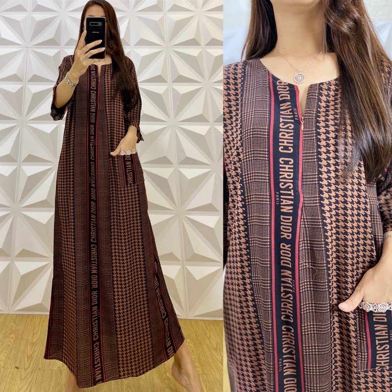 daster tangan 3/4 /tangan 7/8 / busui/panjang viral jumbo /long daster/daster 3/4 /homedress/daster semata kaki/daster gamis-Tk di.or stut Ck