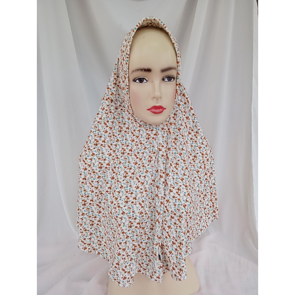 Kerudung bergo hijab jilbab instan serut jokowi motif simpel
