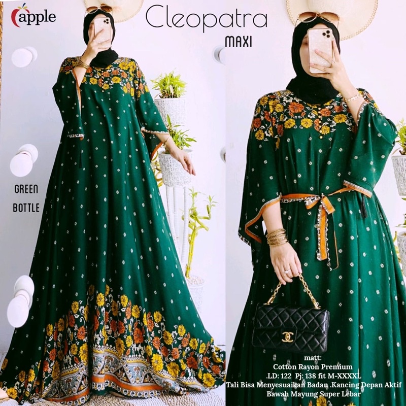 Cleopatra Maxi Dress Katun Rayon Tali Pinggang