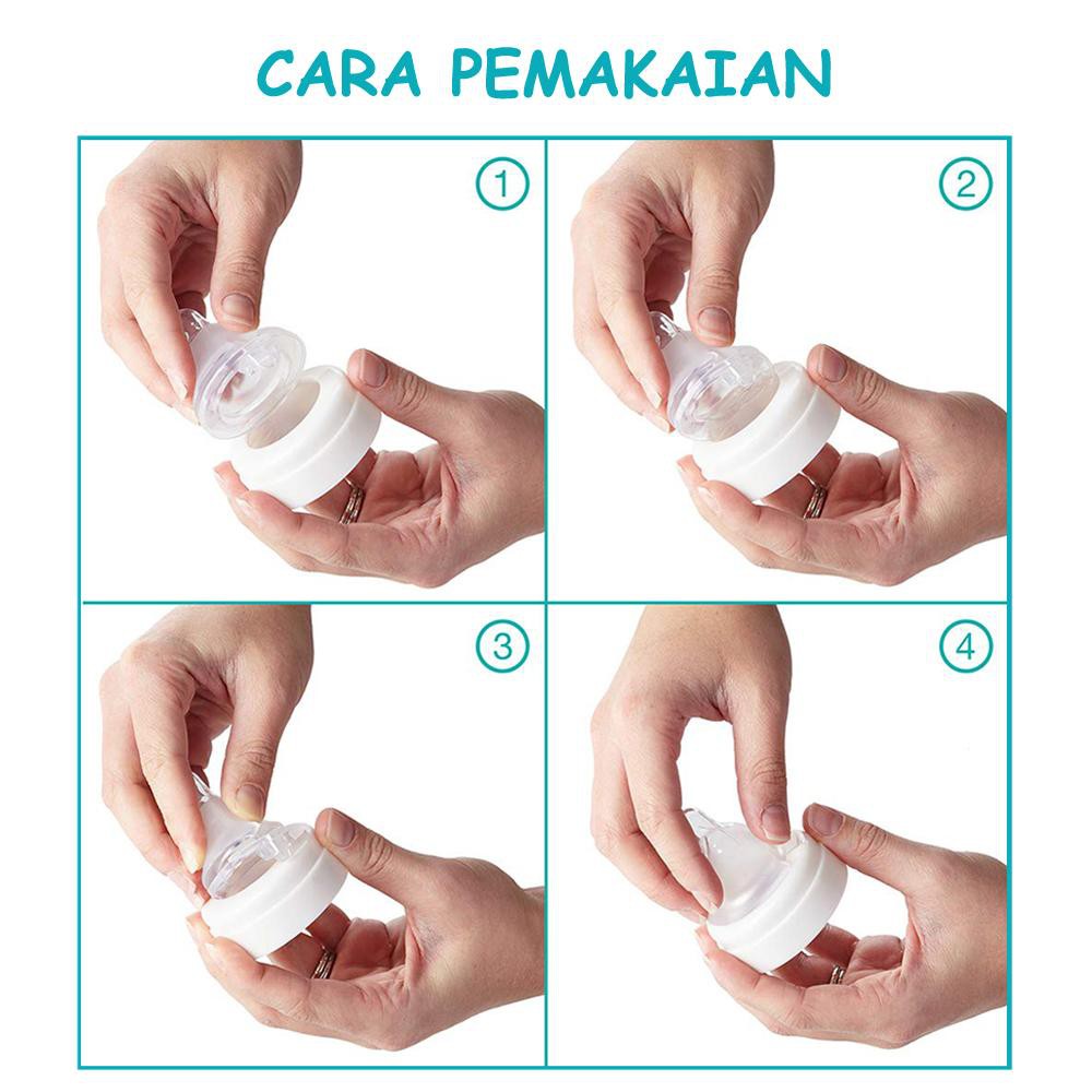 YOUNG YOUNG Dot Bayi Silikon 3 Pcs Ukuran S / M / L / XL Bebas Bahan Kimia Silicone Nipple IL-103-2