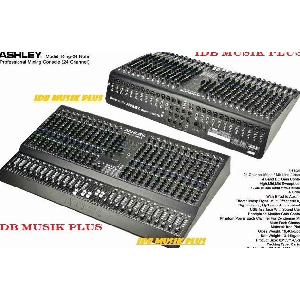 Mixer 24 Channel Ashley King24note King 24note King24 note Original