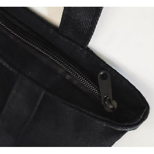 SALE WYK36C Tas Korea Hitam Simple Black Tote Bag Denier Black Impor New Part2 TKM
