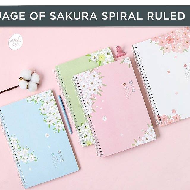 

The Language of Sakura Spiral Ruled Notebook