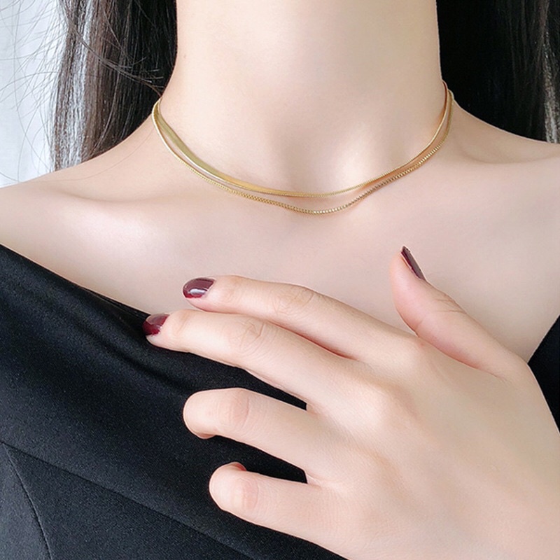 Kalung Titanium 2 Layer Trending Premium