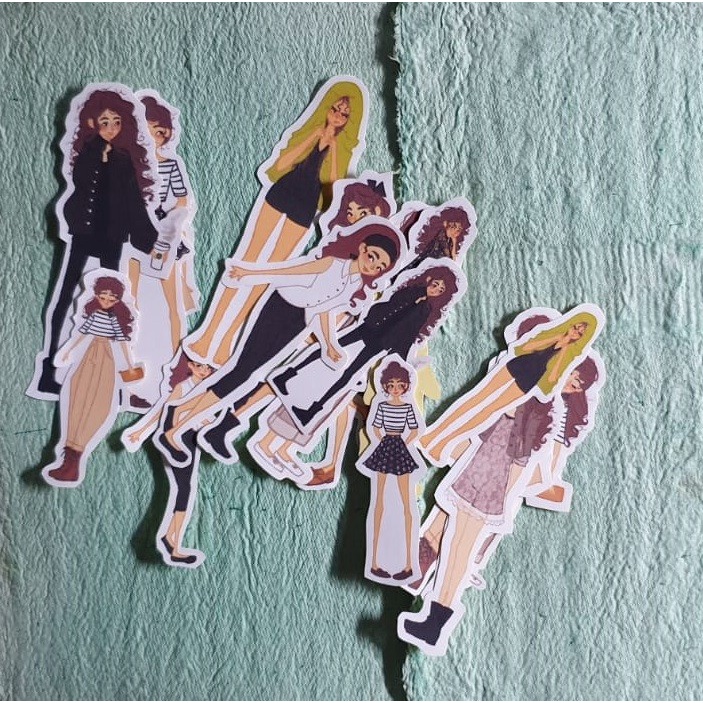 Journaling Deco - Girls Sticker - Stiker Bujo Motif Girls_03 (10pcs)