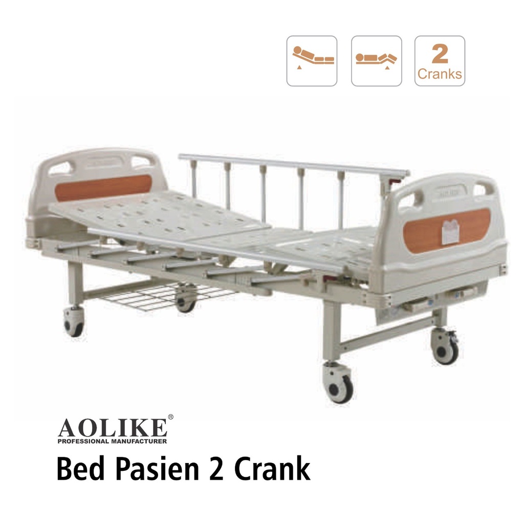 Bed Pasien AOLIKE 2 Crank / Putaran