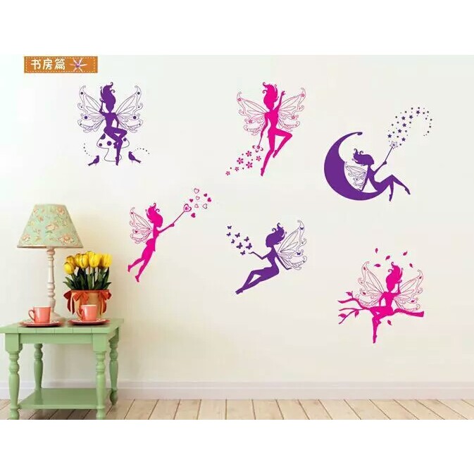 RELIZA WALL STICKER PERI LILY TINGKERBELL LULU ANGEL JM8259 STIKER DINDING / WALLSTICKER