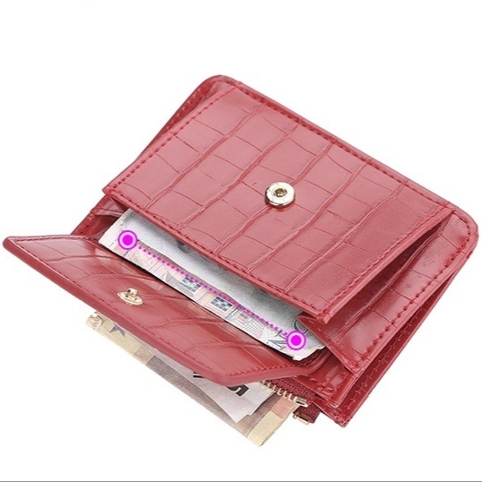 DOMPET KARTU WANITA KEKINIAN CEWEK MURAH ORIGINAL IMPORT BAELLERRY KULIT CROCO MINI AUDACA KECIL RESLETING KOIN PREMIUM KOREA BRANDED BATAM REMAJA