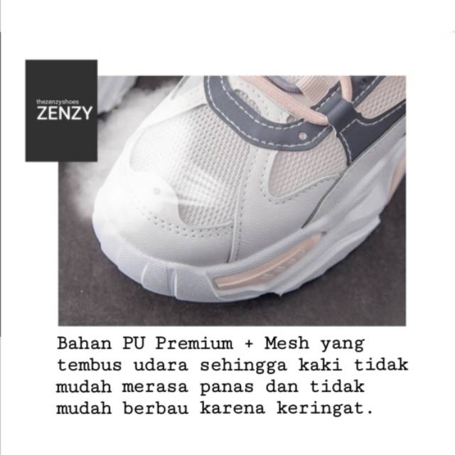 Zenzy Jennie Sneakers Korea Design - Sepatu Casual-2