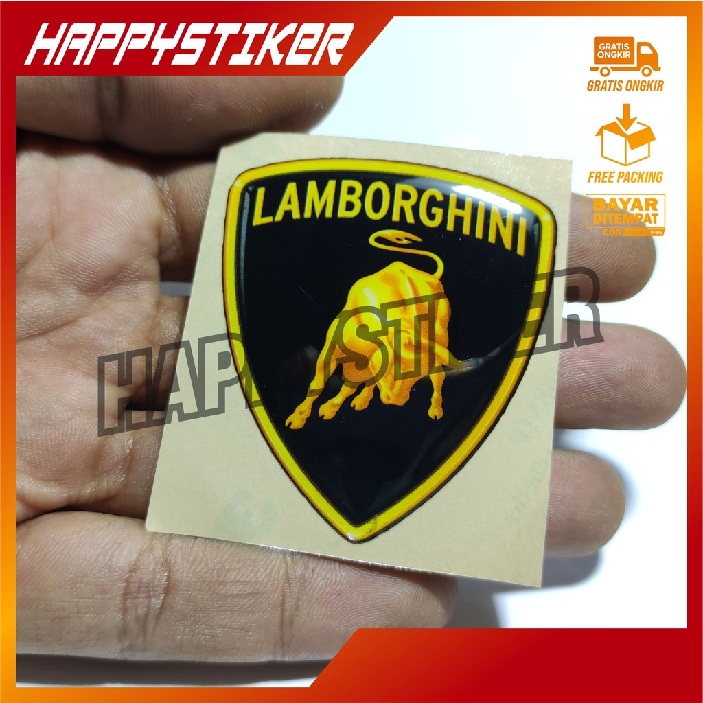 Sticker Lamborghini Emblem Resin Timbul