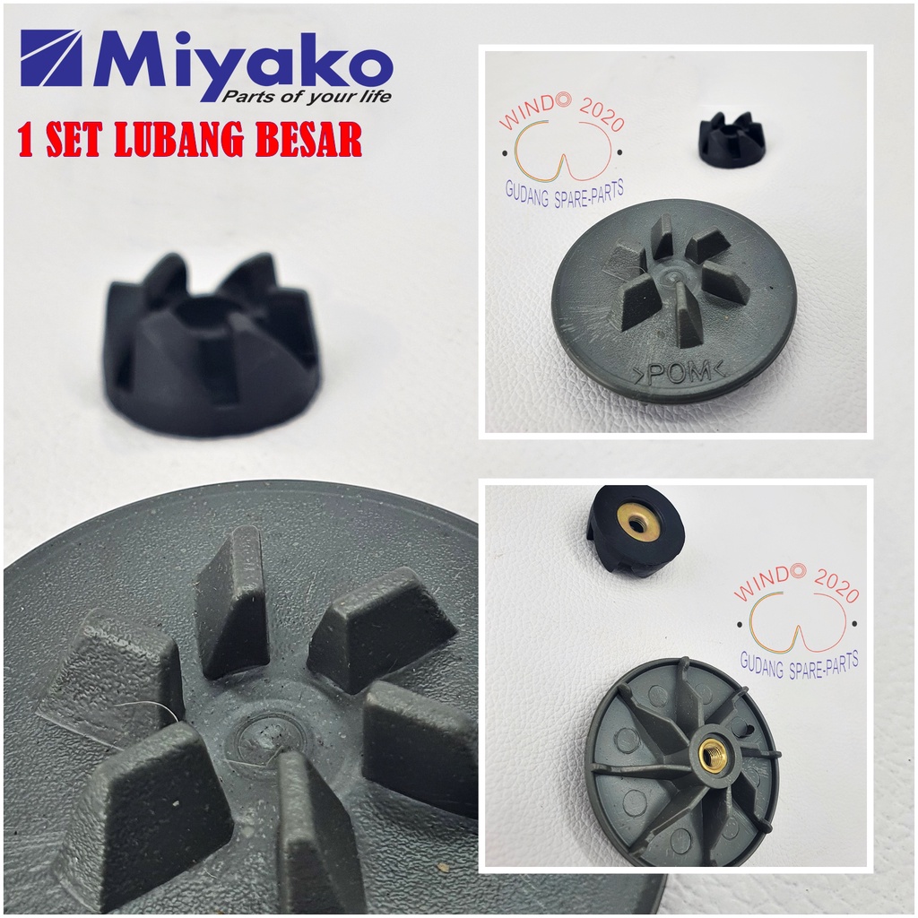 PAKET KONEKTOR 1 SET LUBANG BESAR ATAS DAN BAWAH | GIGI KARET BLENDER CONECTOR MIYAKO , NASIONAL