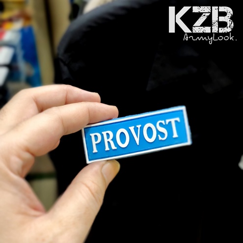 Emblem Karet Velcro PROVOST Polri Size Pinggir Topi