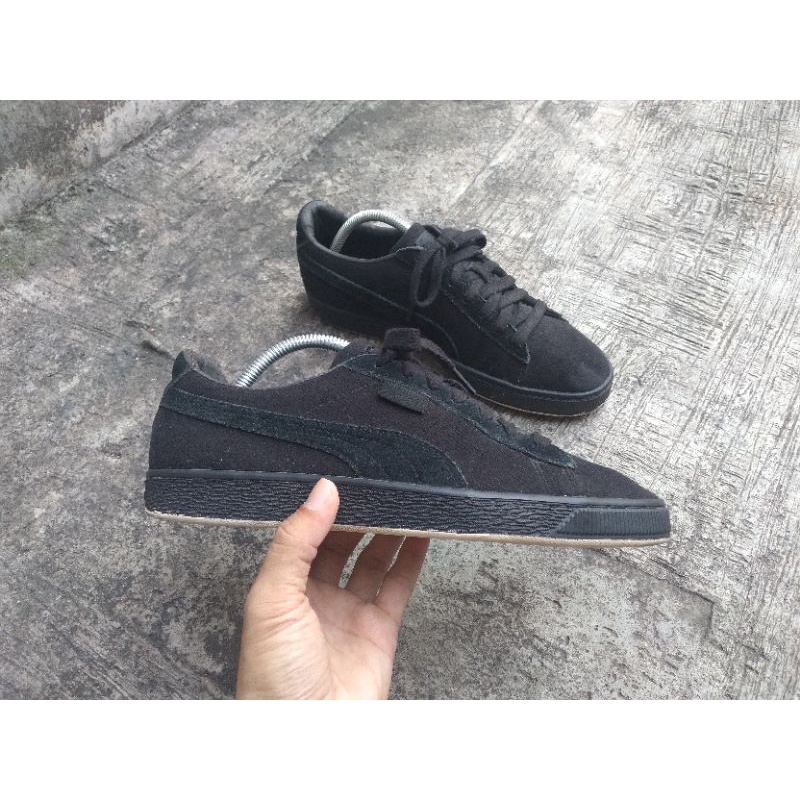 PUMA BASKET CLASSIC FULL BLACK "42" SECOND ORIGINAL,SEPATU BEKAS