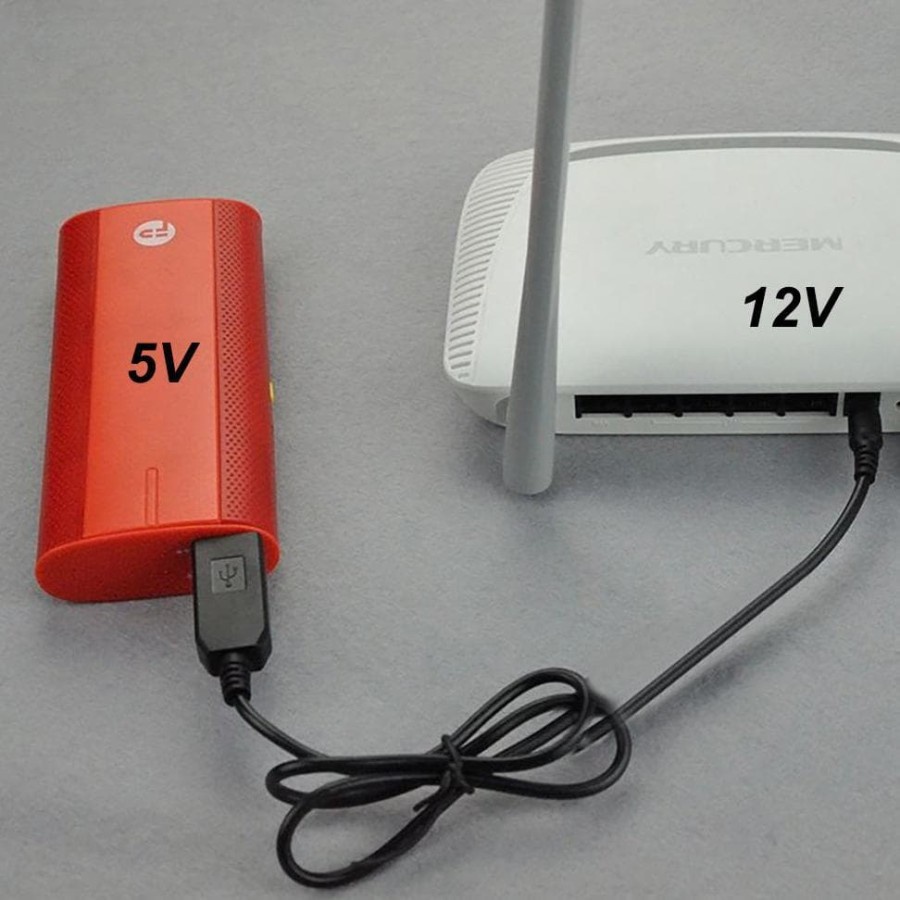DC 5V to DC 12V Kabel Power USB Converter 12v Power Bank Untuk Orbit Router Set Top Box Mikrotik USB Converter Adapter Power Boost Line