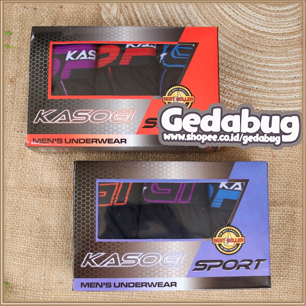 3 Pcs - Celana Dalam Kasogi SPORT Celana dalam Pria MURAH