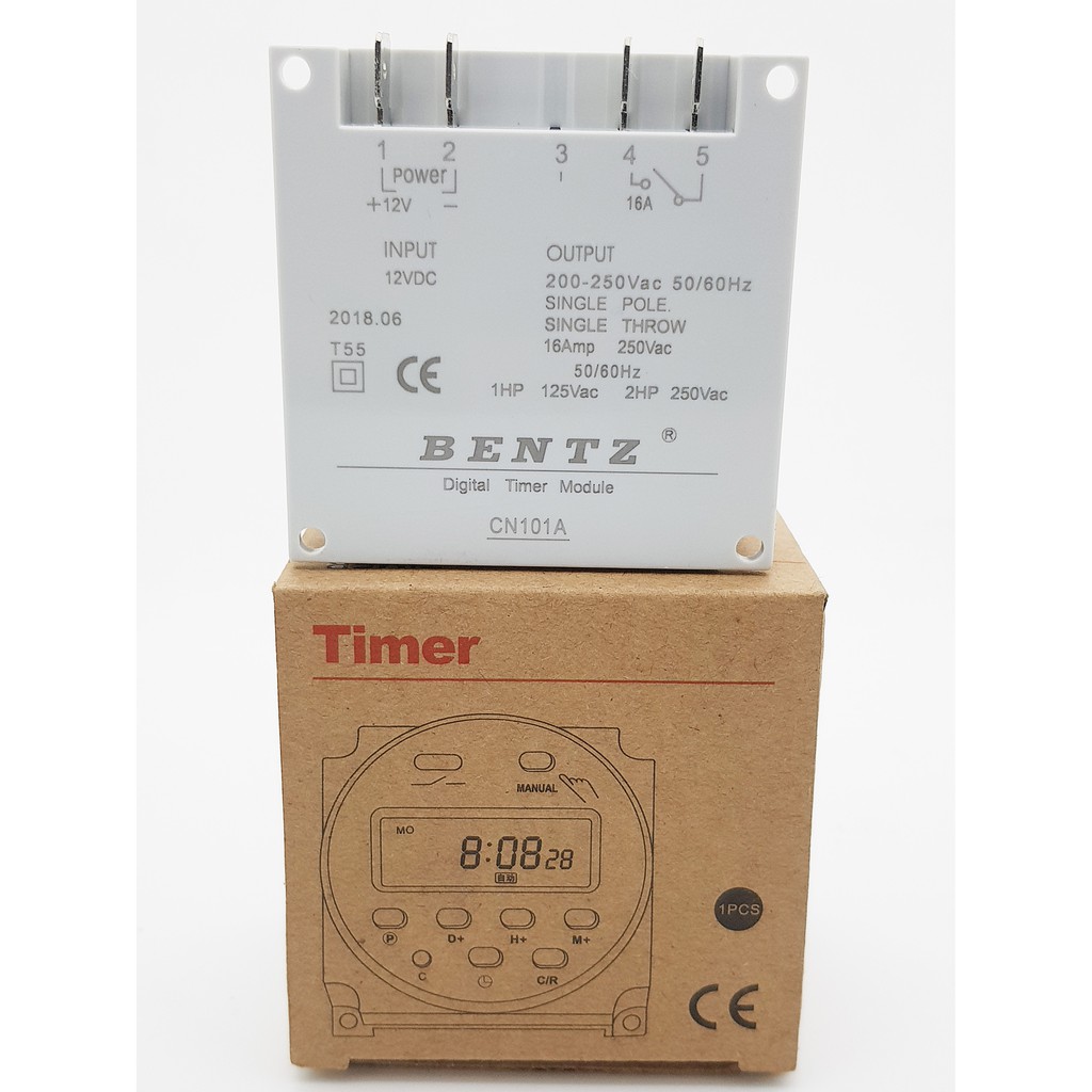 Dc 12v Digital Timer Programmable Switch Auto On/Off - Versi AutoLock