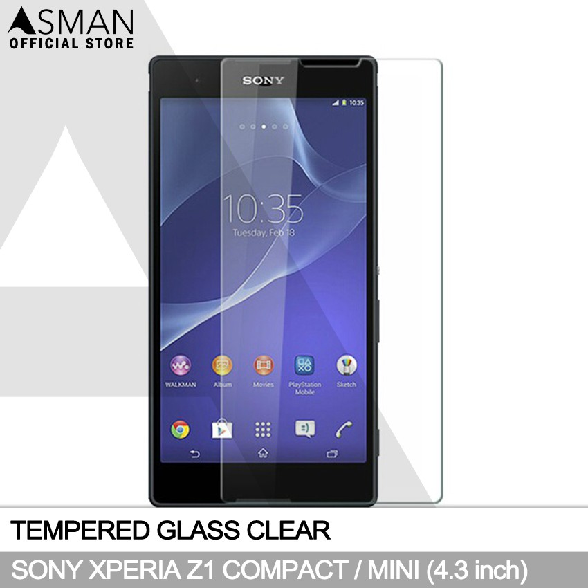 Tempered Glass Sony Xperia Z1 Mini / Compact (4.3&quot;) | Anti Gores Pelindung Layar Kaca - Bening