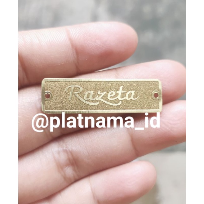 Label plat hijab / label plat baju / label custom /kulit jeruk