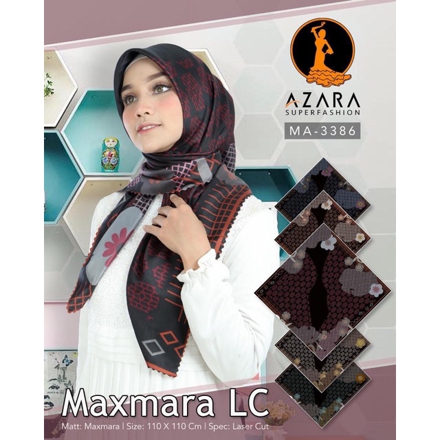 Hijab Segi Empat Motif Hitam Putih / JILBAB SEGIEMPAT SILK POLYCOTTON-Desain 9