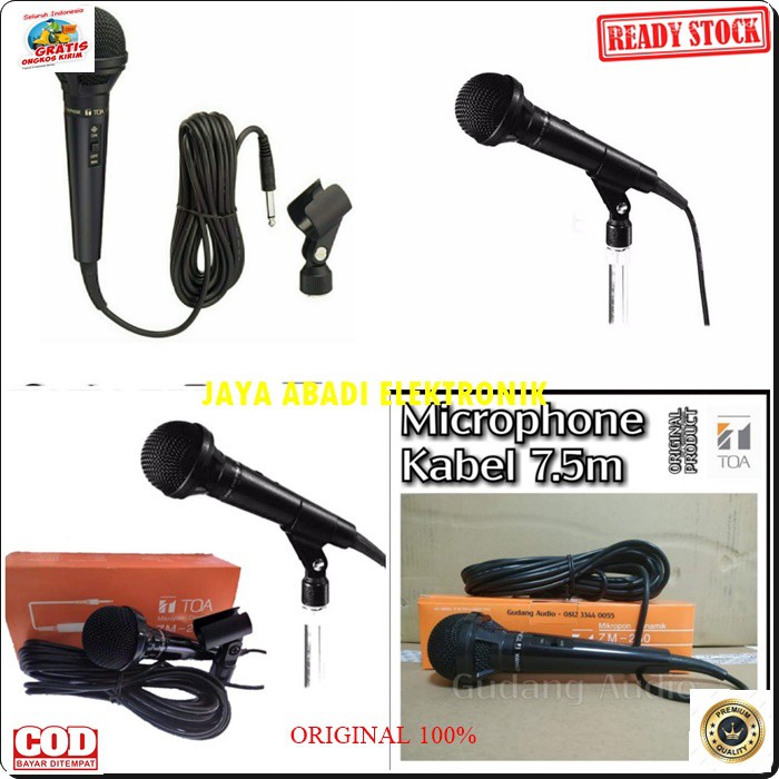 G554 TOA MIC BESI KABEL 7.5 METER MIK CABLE MIKROPHONE DYNAMIC LEGENDARY KARAOKE VOKAL MUSIK AUDIO SOUND PENGERAS SUARA PRO PROFESIONAL PANJANG KABEL 7.5 METER BISA SEGALA JENIS ALAT AUDIO TANPA BATERAI LANGSUNG COLOK SAJA LEBIH PRAKTIS DAN FLEKSIBLE