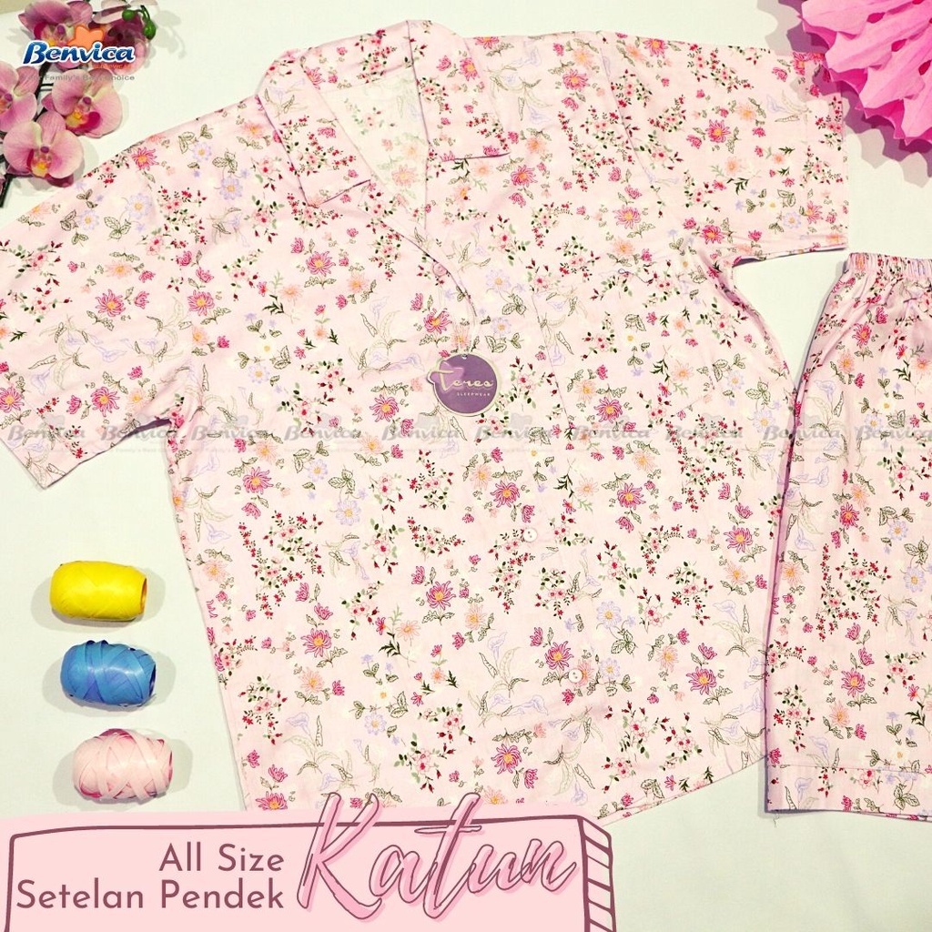 BAJU TIDUR CELANA PENDEK KATUN TERES AL - A