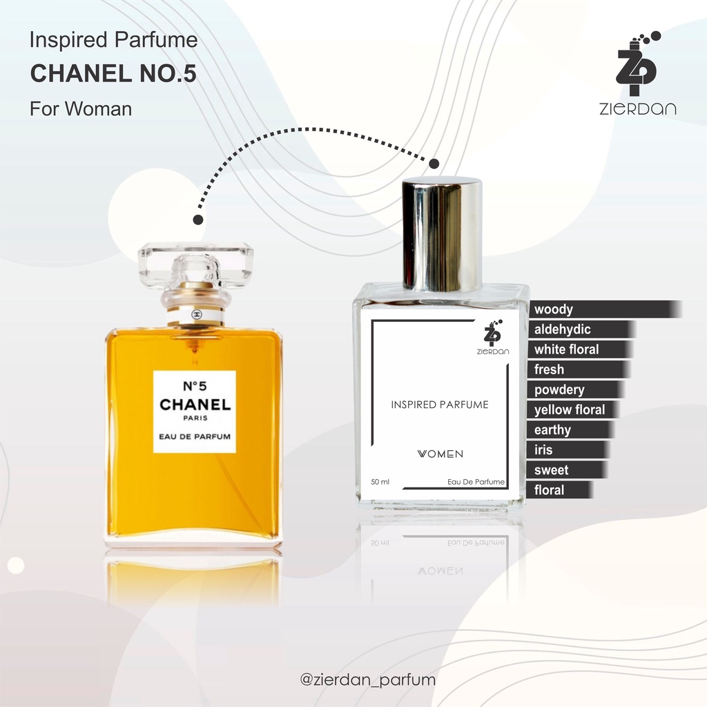 Zierdan Inspired Parfum Chanel No. 5 Parfume Farfum Minyak Wangi Tahan Lama Wanita Cewek