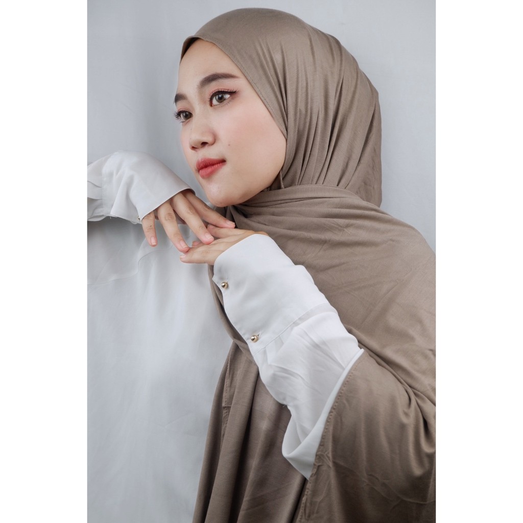 PASHMINA INSTAN KAOS /NARA INSTAN-Khaki