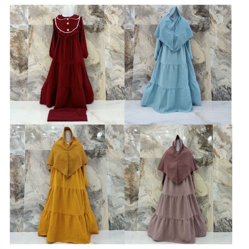 GAMIS ANAK CRINKLE GAMIS ANAK PEREMPUAN CRINKEL RUBY AIRFLOW MURAH