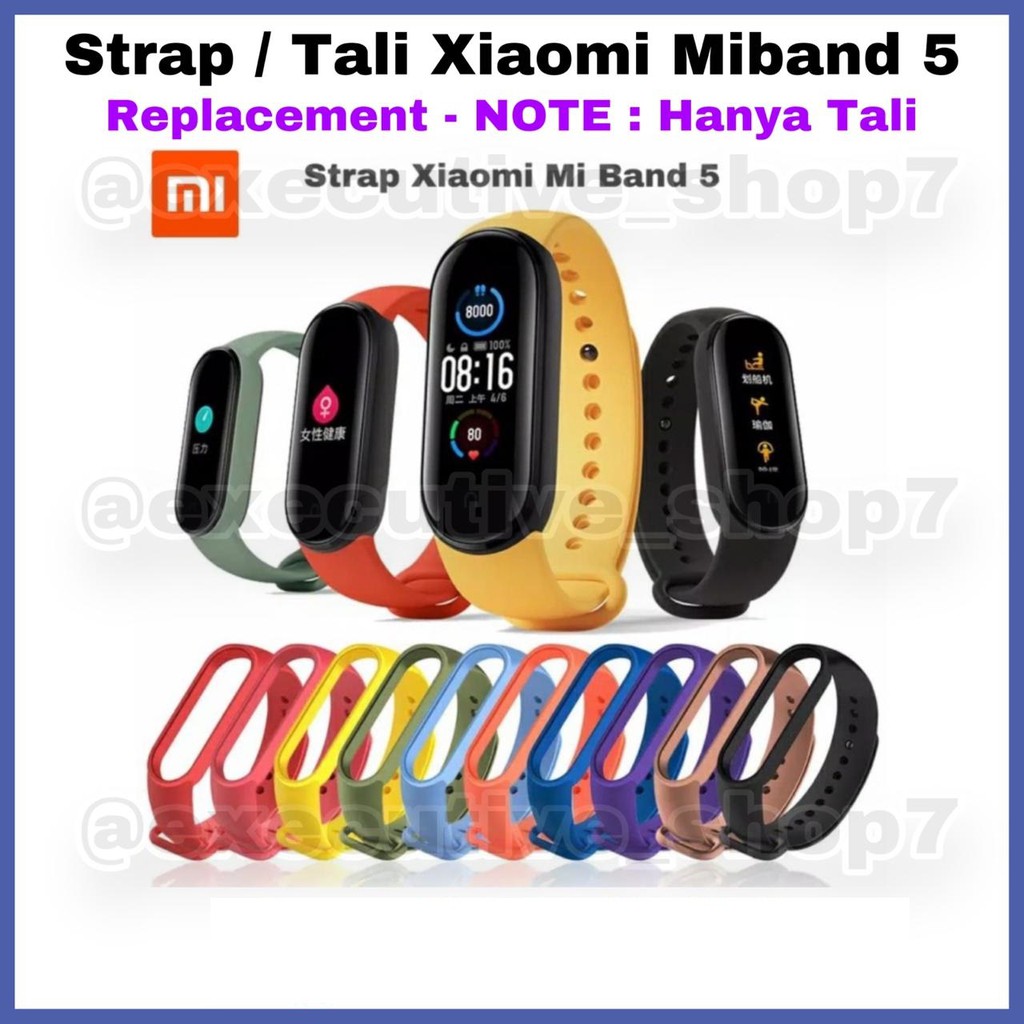 Strap / Tali Xiaomi Miband 5 - Replacement - Note : Hanya Tali