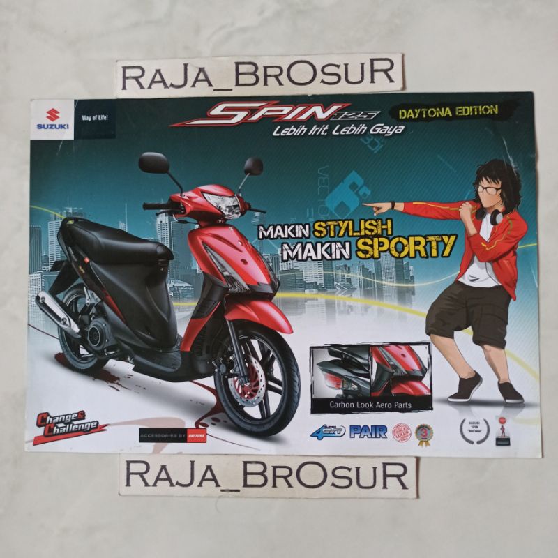 Poster brosur katalog flyer Suzuki Spin/Spin125/Spin 125 Daytona Edition 2011