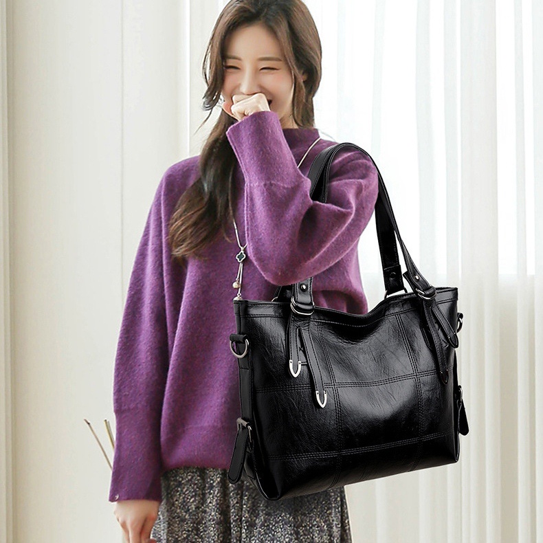 TAS SELEMPANG WANITA IMPORT BRANDED KULIT HITAM SARNIA TA507B5 PREMIUM SHOULDER TOTEBAG KULIAH KERJA SLINGBAG BESAR FASHION KOREA BATAM MURAH CEWEK