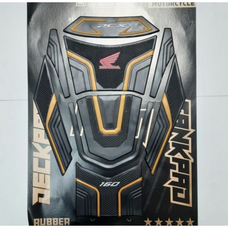 Tankpad pcx 160 Karet Timbul 3D Merah Biru Abu abu putih Biru Gold