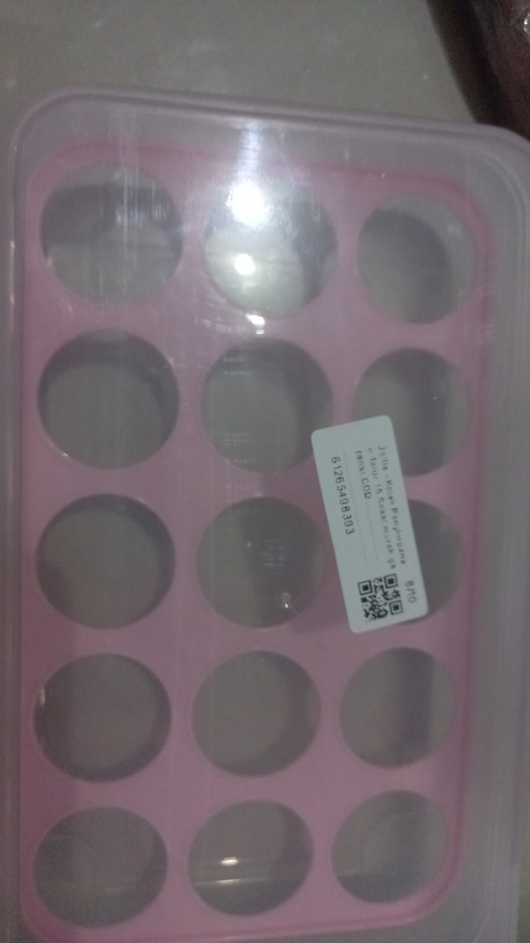 Box Tempat Penyimpanan Telur / Tempat Telur 15 Lubang Sekat Kotak Dengan Sekat Khusus