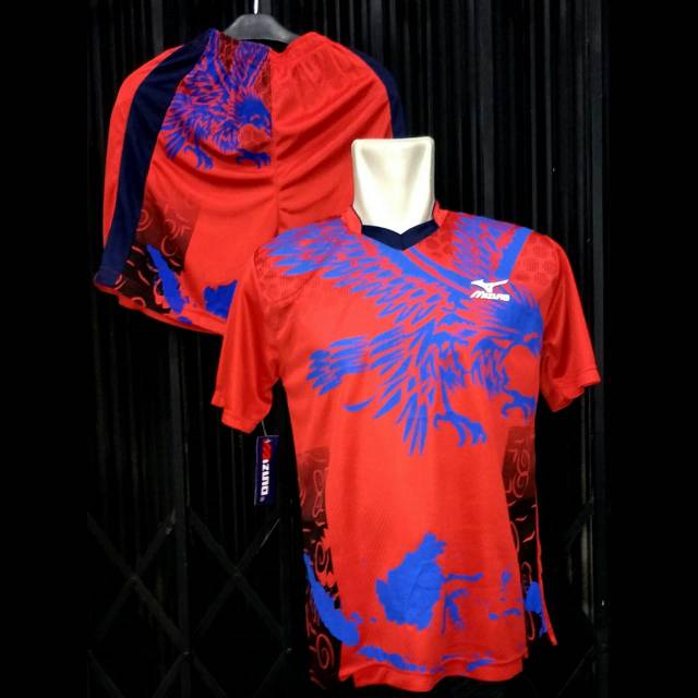 Jersey Volly Mizuno Elang Peta MNB/ Baju Voli / Kostim Tim /  Kaos Setelan Olahraga Volley Ball