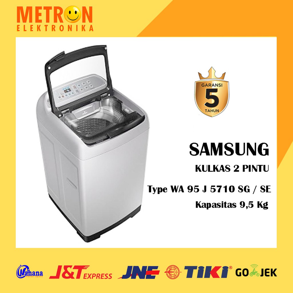 SAMSUNG WA 95 J 5710 SG / SE / MESIN CUCI FULL AUTO 9.5 KG / WA95J5710SGSE